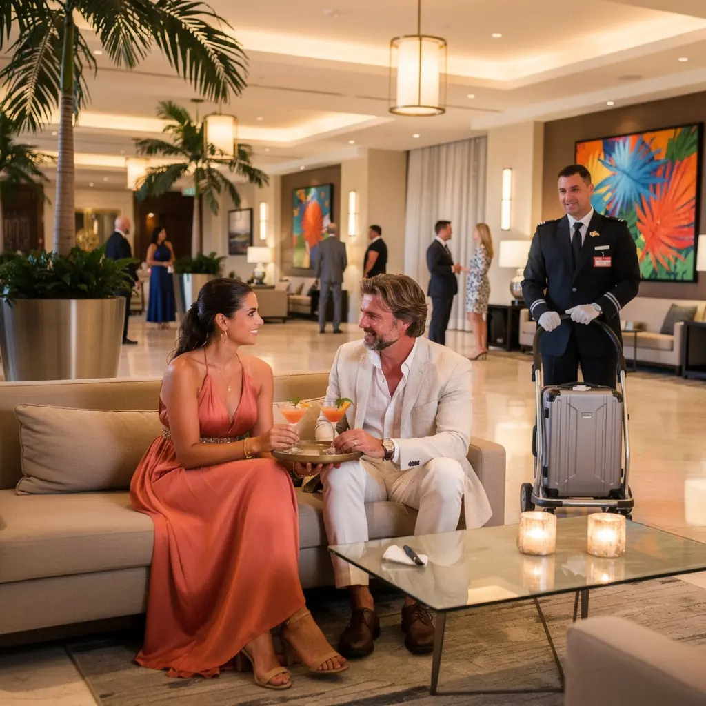 Эксклюзивный отель с бассейном и ландшафтным дизайном.